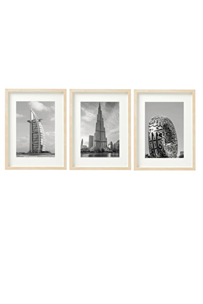 Boomah Accessories Set of 3, Dubai Travel, Burj Al Arab - Burj Khalifa - Muse...
