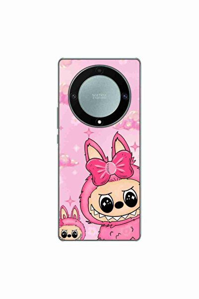 OEM Husa compatibila cu Honor Magic 5 Lite Silicon Gel Tpu Model Labubu Pink ...