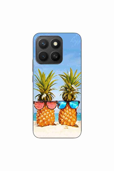 OEM Θήκη συμβατή με Honor X8c, από σιλικόνη gel TPU, με σχέδιο Παραλία Ανανάδες