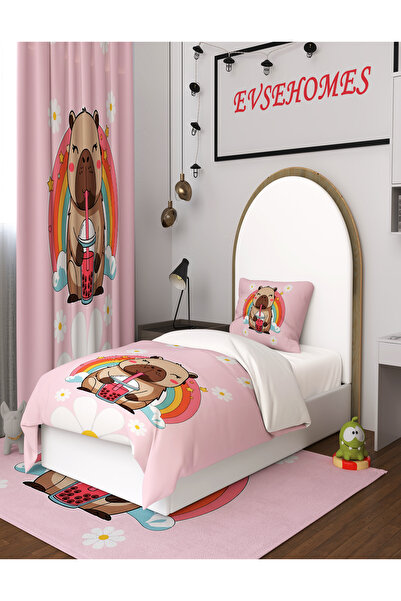 EVSEHOMES غطاء سرير كابيبارا باباتيا (مقاس 70×260 سم - بجناحين) - طقم أغطية س...