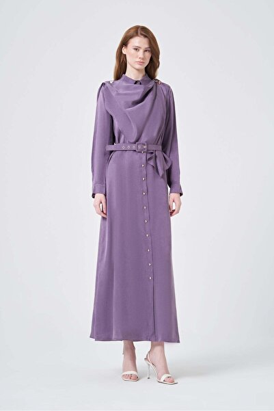FTZ WOMEN Women's Silk Kupra Dress Plum 31356