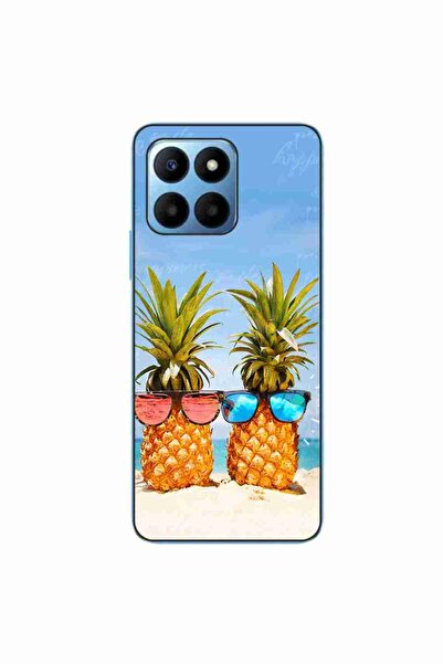OEM Husa compatibila cu Honor 70 Lite Silicon Gel Tpu Model Beach Pinneaples