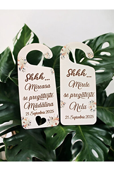 DLC Bride and groom door hanger set