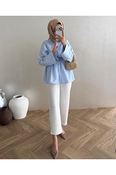 NevaMar Shirt with Loose Cuffs and Buckle Details