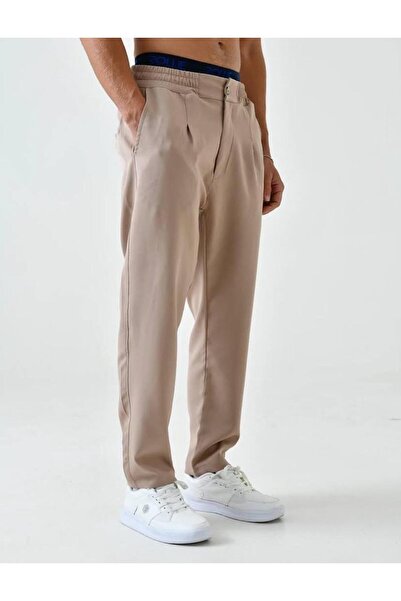 More Black Men's Double Leg Carrot Cut Oversized Trousers