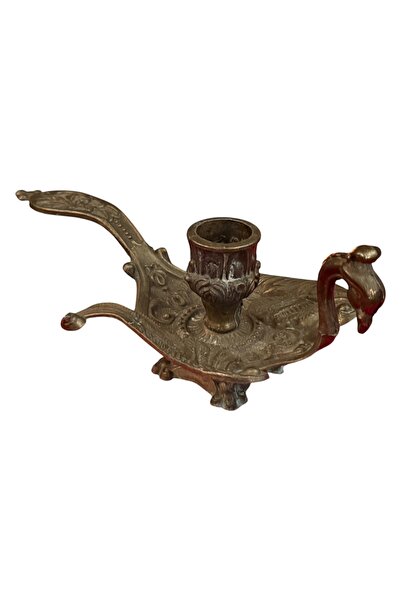 tayfuntufan antika koleksiyon avrupa pirinç şinanay şamdan - 20 cm 8 cm