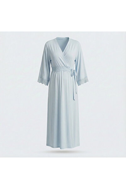 Lady Lingerie Maternity Nightdress & Robe Set 2 Piece – Nursing Maxi Nightgow...