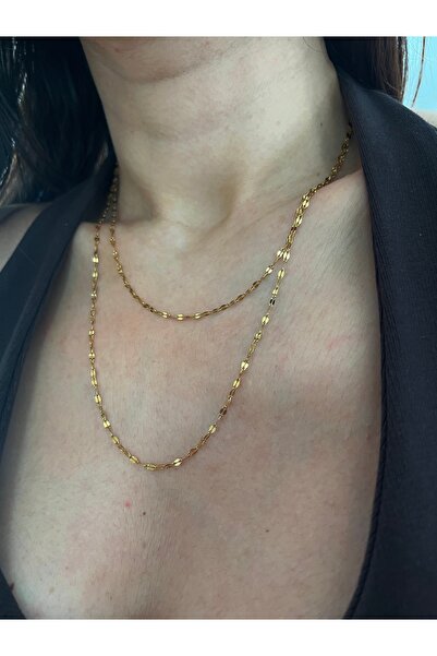 Hoop jewelery سلسلة فولاذية مزدوجة الصفوف من نوع lipchain