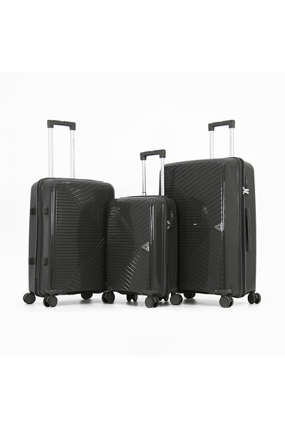 genric 3 Piece PP Hard Shell Luggage Set – Lightweight Travel Suitcase Set wi...