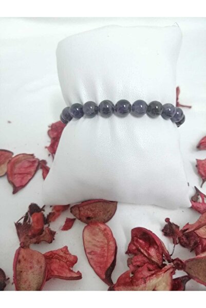 Zodyak Doğal Taş Amethyst 8mm Bracelet - Real Naturalized Amethyst Bracelet