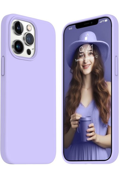 HyperAge iPhone 13 Pro Case Inside Velvet Outside Matte Flexible Silicone Cov...