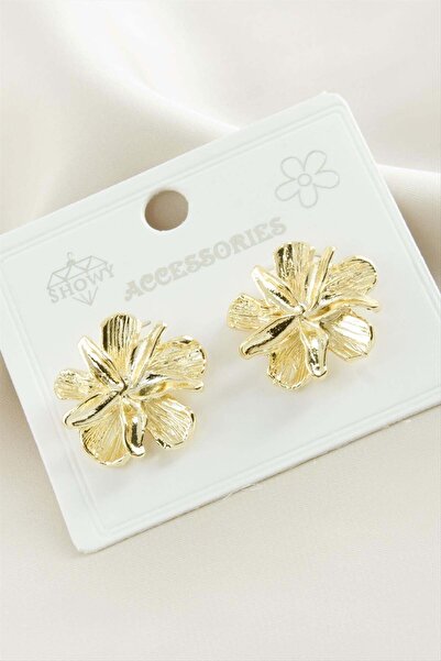 ZERO LAND Ilkeshop Starfish Flower Metal Earrings (234824) - Yellow