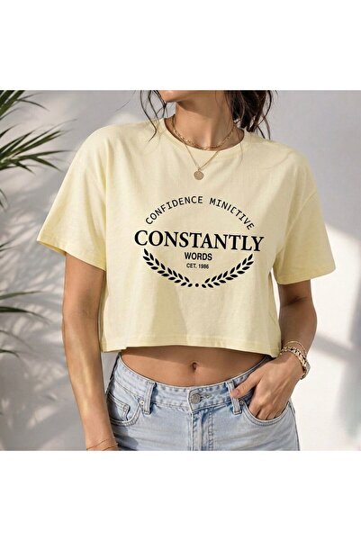 SİBELİZE Women's Short Oversize Printed T-Shirt