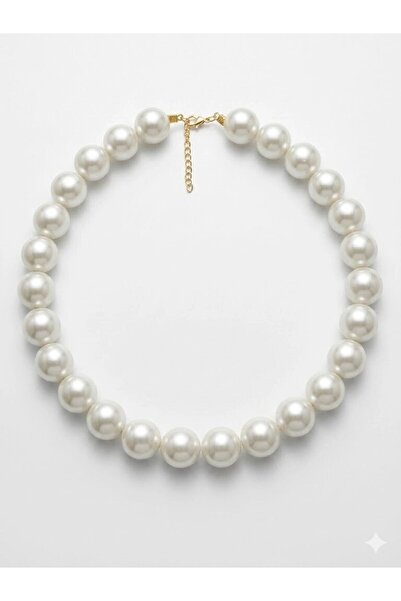ALVERA COLLECTION White Culture Pearl Necklaces 40+5 cm - Kl0298