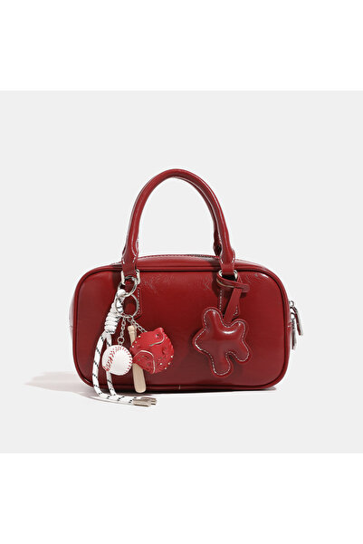 Danbaoly Women's Mini Top Handle Handbag with Baseball Charm, Cute PU Leather...