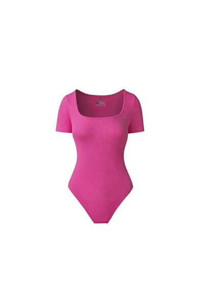 OEM CLDFHX Bodysuit Short Sleeve for Women Seamless Elegant Ribbed Shapewear ...