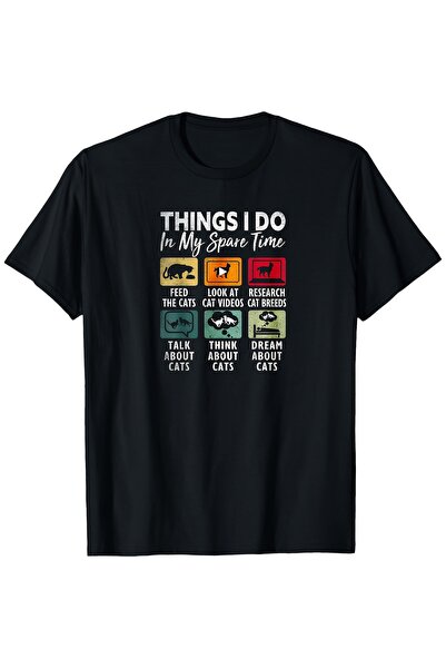Chic Bloom Men's 100% Cotton T-Shirt - Fun Cat Lover T-Shirt