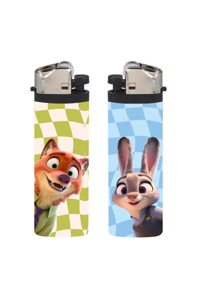 SARANG 2'li Çakmak - Judy & Nick Zootopia Turuncu & Mavi Kaplamalı Çift ve Ar...