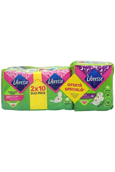 Libresse Absorbents, Absorbed 20 pcs Care Regular, 7 pcs Care Night