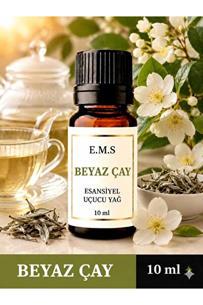 E.M.S AVM BEYAZ ÇAY Uçucu Yağ Buhurdanlık Yağı Difüzör Esansı Oda Kokusu MİLK...