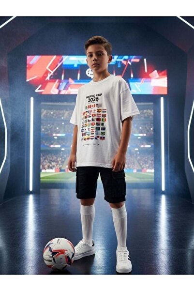 Zekids Tricou imprimat pentru băieți Cupa Mondială 2026