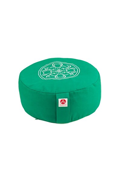 ASTEYA Perna de Meditatie Zafu Premium, Culoare Emerald Green, 100% din bumba...