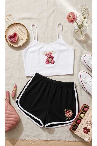 PEMBİŞ HOMEWEAR Natural Pamuk süprem crop basic