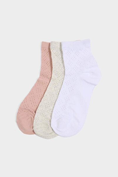 DeFacto Women's 3-Piece Cotton Socks G3588Axns