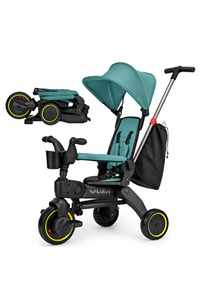Kidizi Dune Ocean ultra-foldable children's tricycle - adjustable backrest, r...