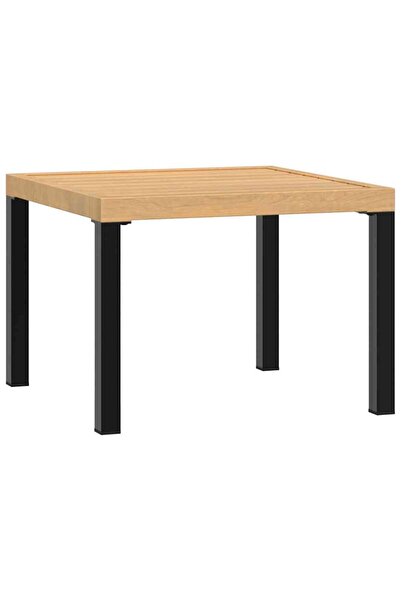 vidaxl Masă cafea grădină negru 55x55x39,5cm oțel vopsit electrostatic