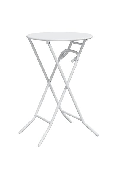 vidaxl Garden Table White 50 x 50 x 72 cm Metal