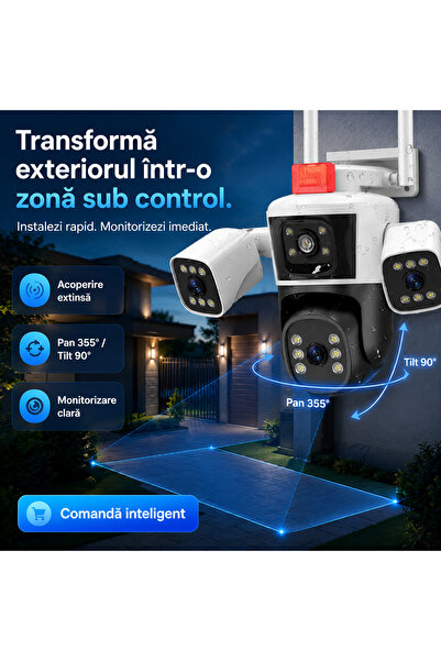 OEM White triple WIFI camera (RO-V05)