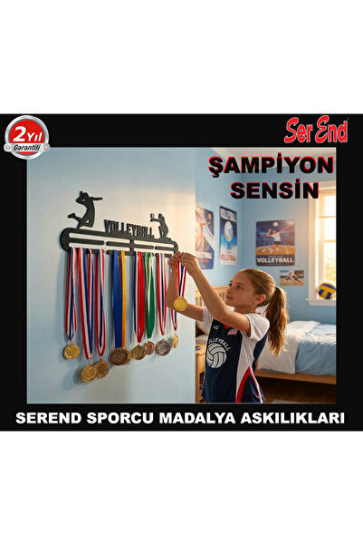 Serend Kadın Voleybol Madalya Askılığı - Metal-2,5 mm kalınlıkta elektrostatik toz boyalı