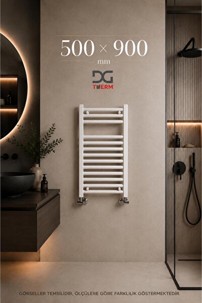 DG THERM 500*900 Beyaz Havlupan 50*90 cm Banyo Havlupanı 13 Borulu