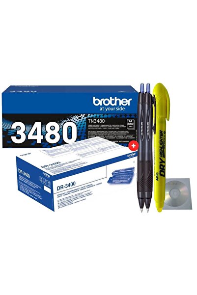 Brother Set Original Toner Cartridge TN3480 Black 8000 pages + Original Drum ...