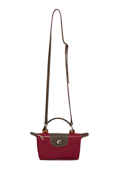 Pierre Cardin Geantă de umăr din satin burgundy