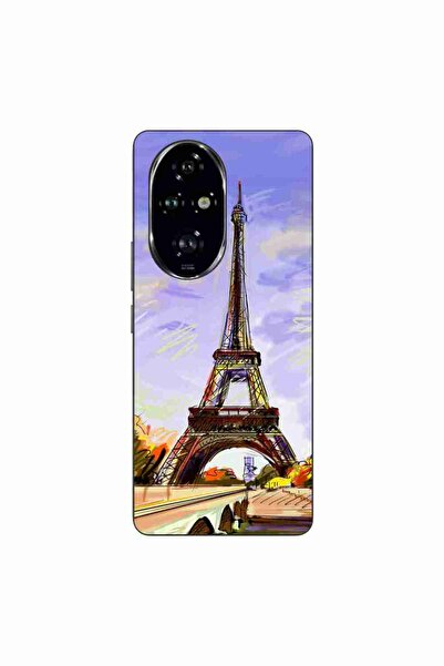 OEM Husa compatibila cu Honor 200 Pro Silicon Gel Tpu Model Desen Turnul Eiffel