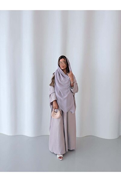 AYA قماش موف فاتح بيج مخطط mwt5089