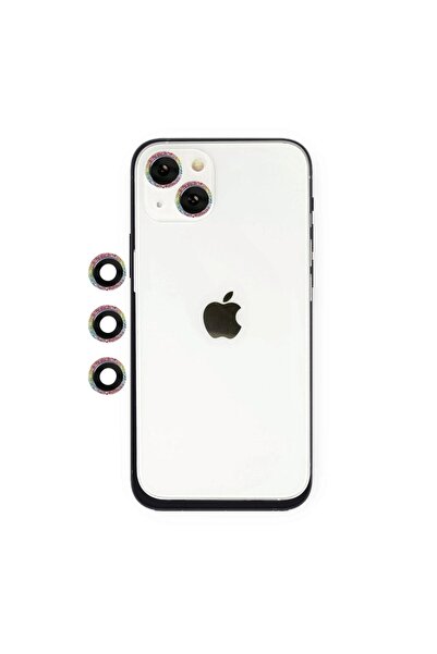 atastore2017 iPhone 14 Shine Camera Lens - Rainbow