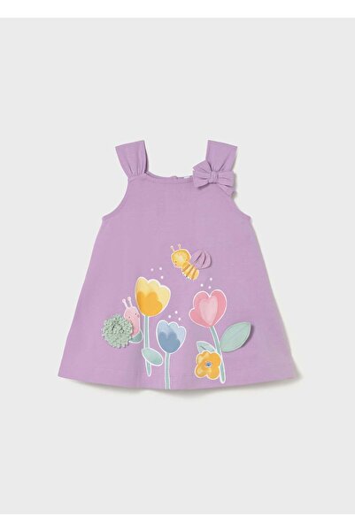 MAYORAL Kız Bebek Penye Elbise Mor