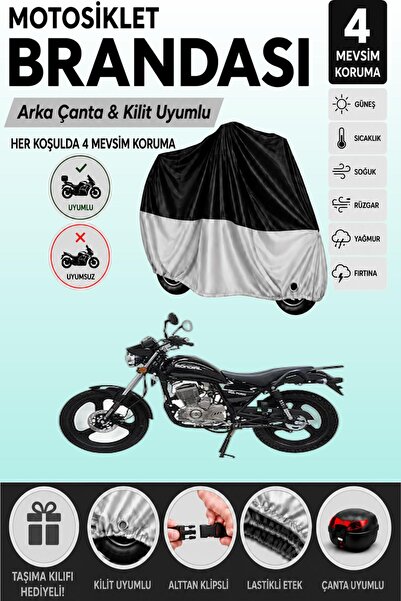 Cemku Double Black Top - Gray Bottom, Rear Bag Compatible Mondial 150 Mr Vult...