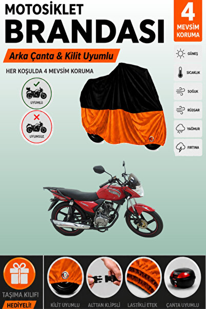Cemku Double Black Top - Orange Bottom, Rear Bag Compatible Kuba Razore 150 M...