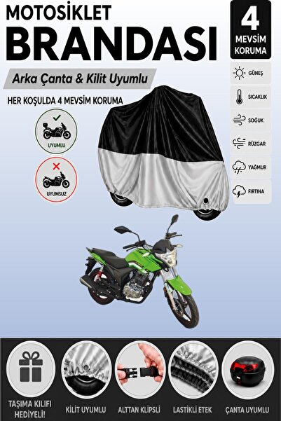 Cemku Double Black Top - Gray Bottom, Rear Bag Compatible Kuba Cr1 Motorcycle...