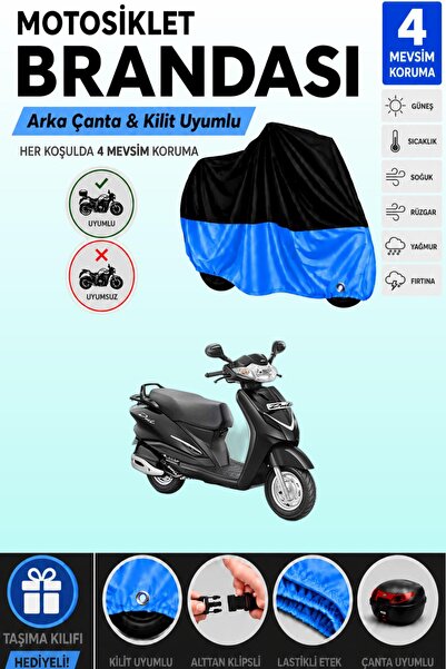 Cemku Double Black Top - Blue Bottom, Rear Bag Compatible Hero Duet Vx 110 Mo...