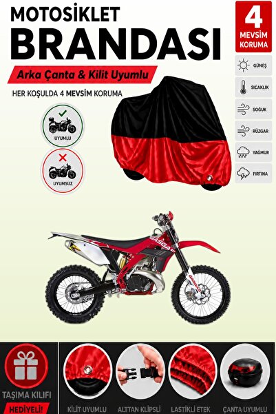 Cemku Double Black Top - Red Bottom, Rear Bag Compatible Gas Gas Ec 250 Motor...