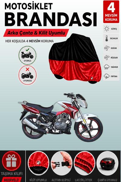 Cemku Double Black Top - Red Bottom, Rear Bag Compatible Arora Ar 185-20 Stor...