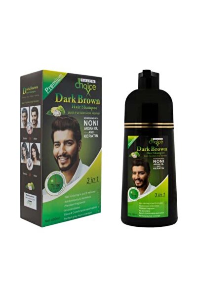 Salon Choice Hair Dyeing Shampoo for Unisex - Brown Color