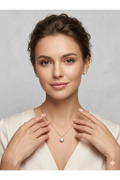 Mestore Round Single Stone Detailed Set