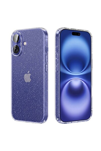 DAMUR Glitter Spark Case for Apple iPhone 16 Plus, Flexible Silicone, Glitter...