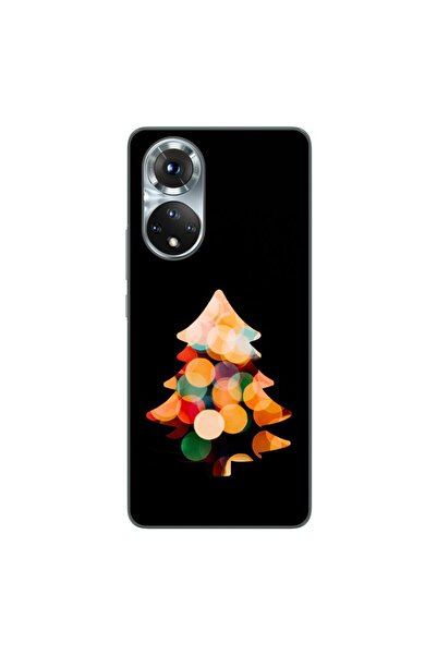 OEM Husa compatibila cu Honor 50 Silicon Gel Tpu Model Craciun Brad Fundal Negru